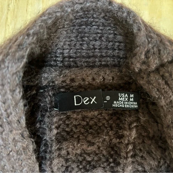 Dex Soft Brown Chunky Knit Cardigan - Picture 6 of 6